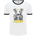 Money Team Pablo Escobar El Chapo Al Capone Mens White Ringer T-Shirt White/Black