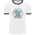 Ecological Environment Climate Change Cycling Mens Ringer T-Shirt White/Black