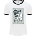 Steampunk Music Event Mens White Ringer T-Shirt White/Black