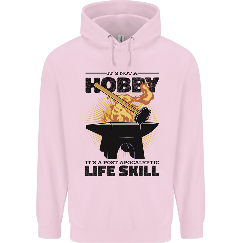 Blacksmith Life Post Apocalyptic Skill Childrens Kids Hoodie Light Pink