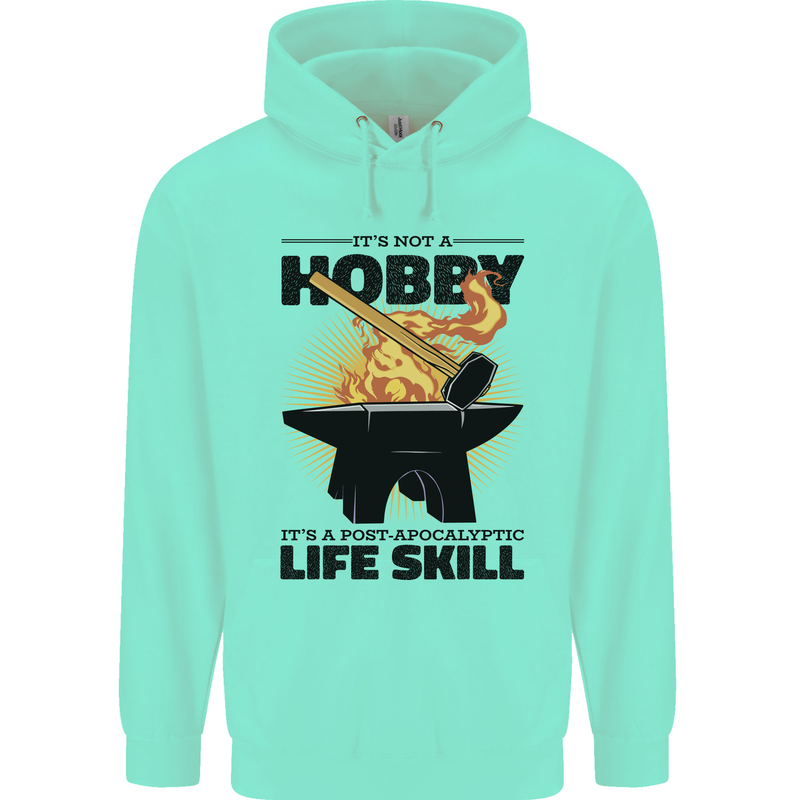 Blacksmith Life Post Apocalyptic Skill Childrens Kids Hoodie Peppermint