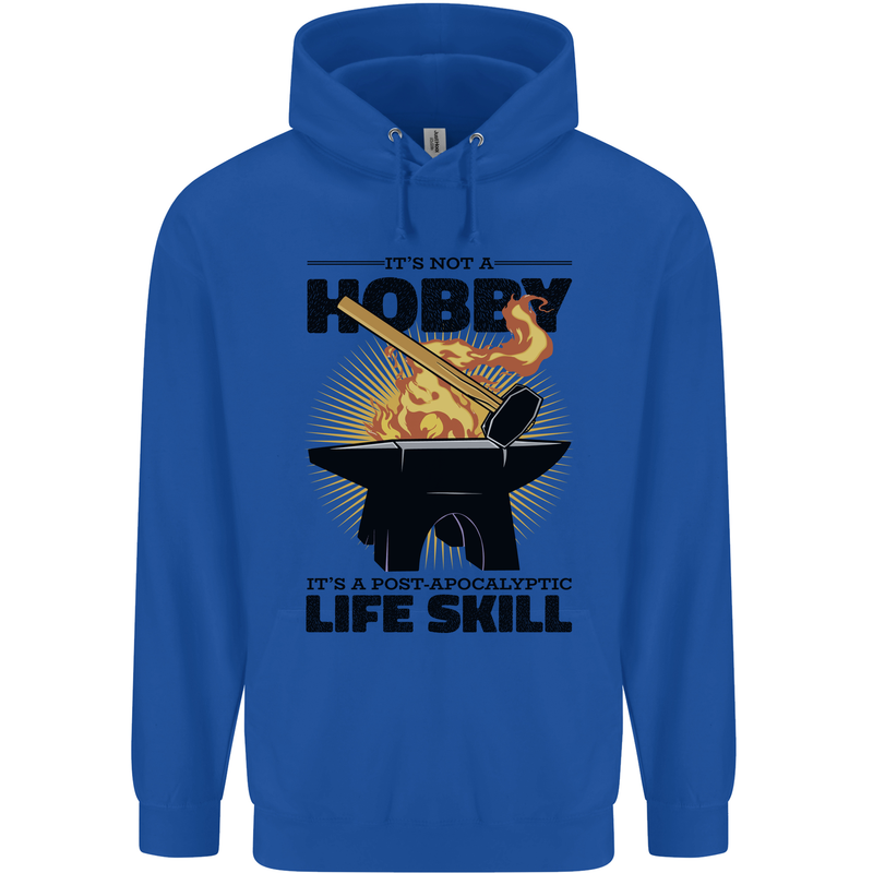 Blacksmith Life Post Apocalyptic Skill Childrens Kids Hoodie Royal Blue