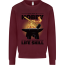Blacksmith Life Post Apocalyptic Skill Kids Sweatshirt Jumper Maroon