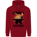 Blacksmith Life Post Apocalyptic Skill Mens 80% Cotton Hoodie Red