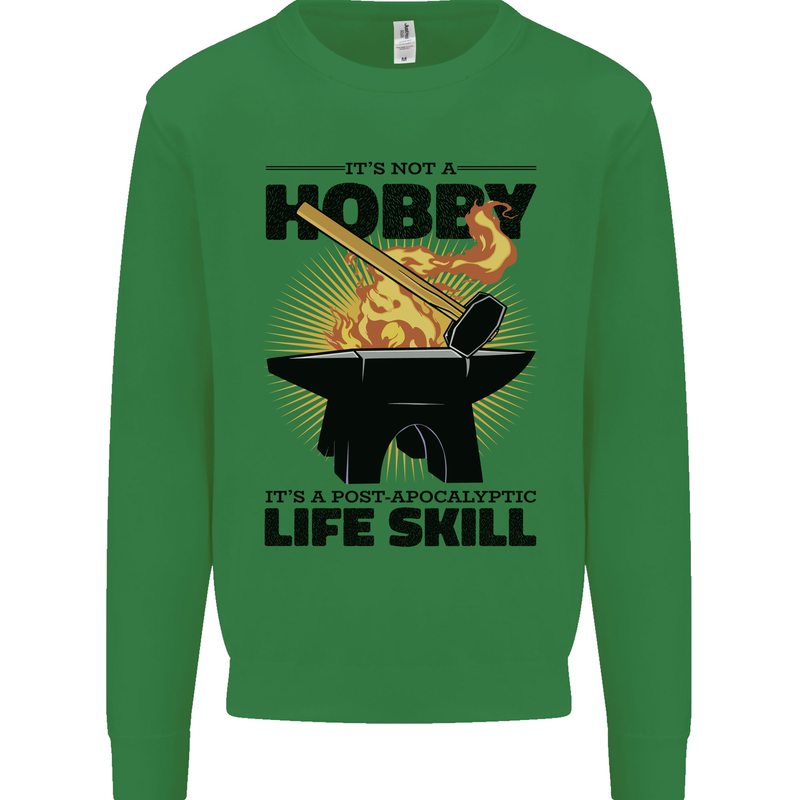 Blacksmith Life Post Apocalyptic Skill Mens Sweatshirt Jumper Irish Green