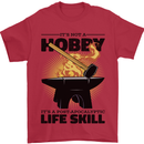 Blacksmith Life Post Apocalyptic Skill Mens T-Shirt 100% Cotton Red