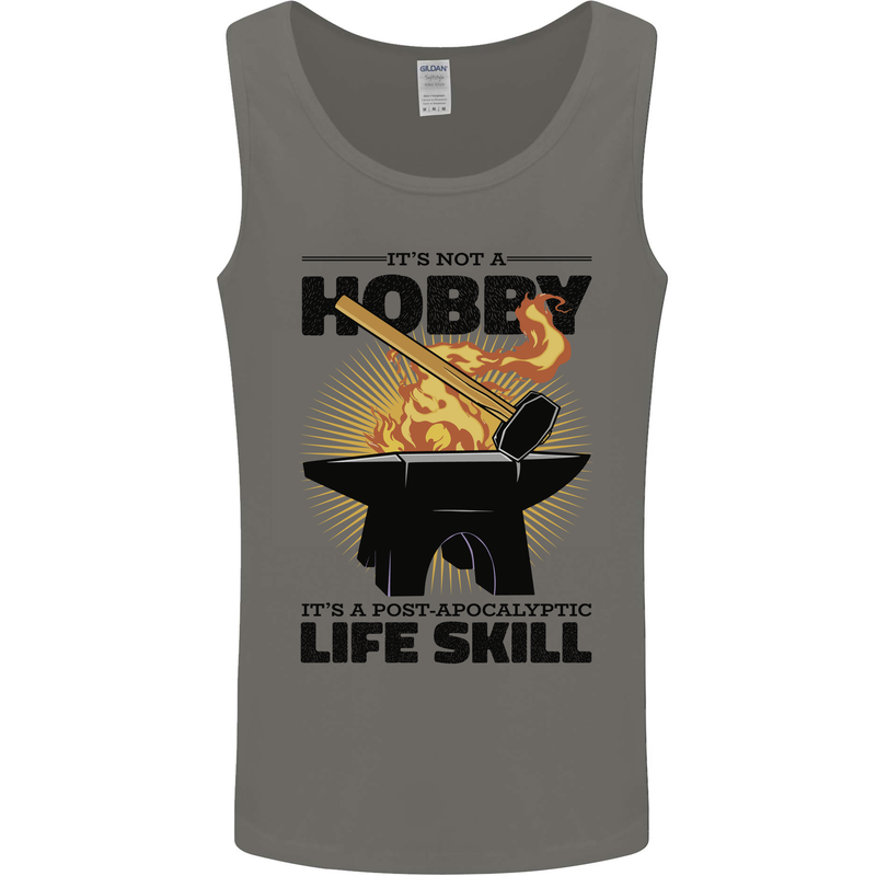 Blacksmith Life Post Apocalyptic Skill Mens Vest Tank Top Charcoal