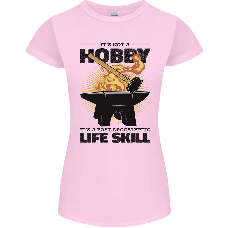 Blacksmith Life Post Apocalyptic Skill Womens Petite Cut T-Shirt Light Pink