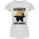 Blacksmith Life Post Apocalyptic Skill Womens Petite Cut T-Shirt White
