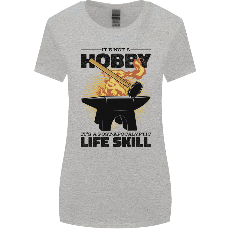Blacksmith Life Post Apocalyptic Skill Womens Wider Cut T-Shirt Sports Grey