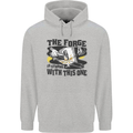 Blacksmith the Forge is Strong With This One Childrens Kids Hoodie Sports Grey