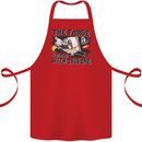 Blacksmith the Forge is Strong With This One Cotton Apron 100% Organic Red