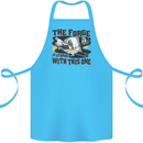 Blacksmith the Forge is Strong With This One Cotton Apron 100% Organic Turquoise