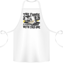 Blacksmith the Forge is Strong With This One Cotton Apron 100% Organic White