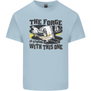 Blacksmith the Forge is Strong With This One Kids T-Shirt Childrens Light Blue