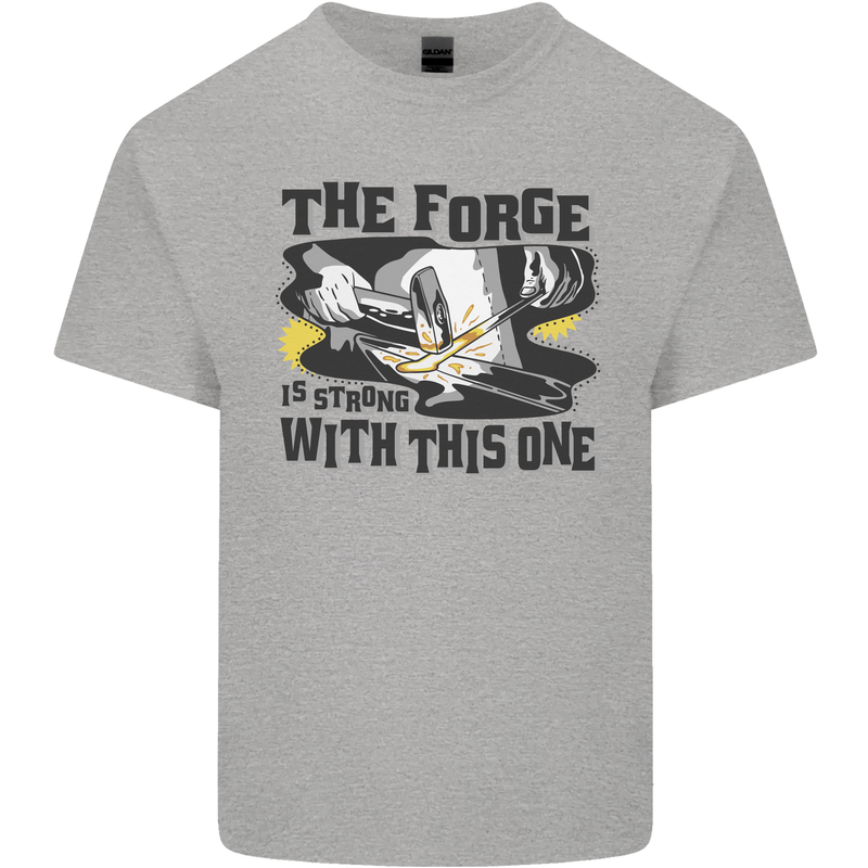 Blacksmith the Forge is Strong With This One Kids T-Shirt Childrens Sports Grey