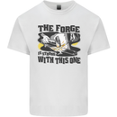 Blacksmith the Forge is Strong With This One Kids T-Shirt Childrens White