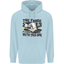 Blacksmith the Forge is Strong With This One Mens 80% Cotton Hoodie Light Blue