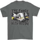 Blacksmith the Forge is Strong With This One Mens T-Shirt 100% Cotton Charcoal