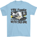 Blacksmith the Forge is Strong With This One Mens T-Shirt 100% Cotton Light Blue