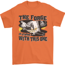 Blacksmith the Forge is Strong With This One Mens T-Shirt 100% Cotton Orange