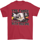 Blacksmith the Forge is Strong With This One Mens T-Shirt 100% Cotton Red