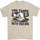 Blacksmith the Forge is Strong With This One Mens T-Shirt 100% Cotton Sand