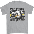 Blacksmith the Forge is Strong With This One Mens T-Shirt 100% Cotton Sports Grey
