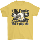 Blacksmith the Forge is Strong With This One Mens T-Shirt 100% Cotton Yellow