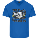 Blacksmith the Forge is Strong With This One Mens V-Neck Cotton T-Shirt Royal Blue