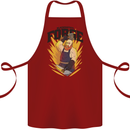 Blacksmiths Forge Cotton Apron 100% Organic Maroon