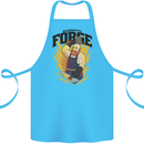 Blacksmiths Forge Cotton Apron 100% Organic Turquoise