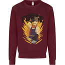 Blacksmiths Forge Kids Sweatshirt Jumper Maroon