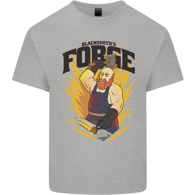 Blacksmiths Forge Kids T-Shirt Childrens Sports Grey