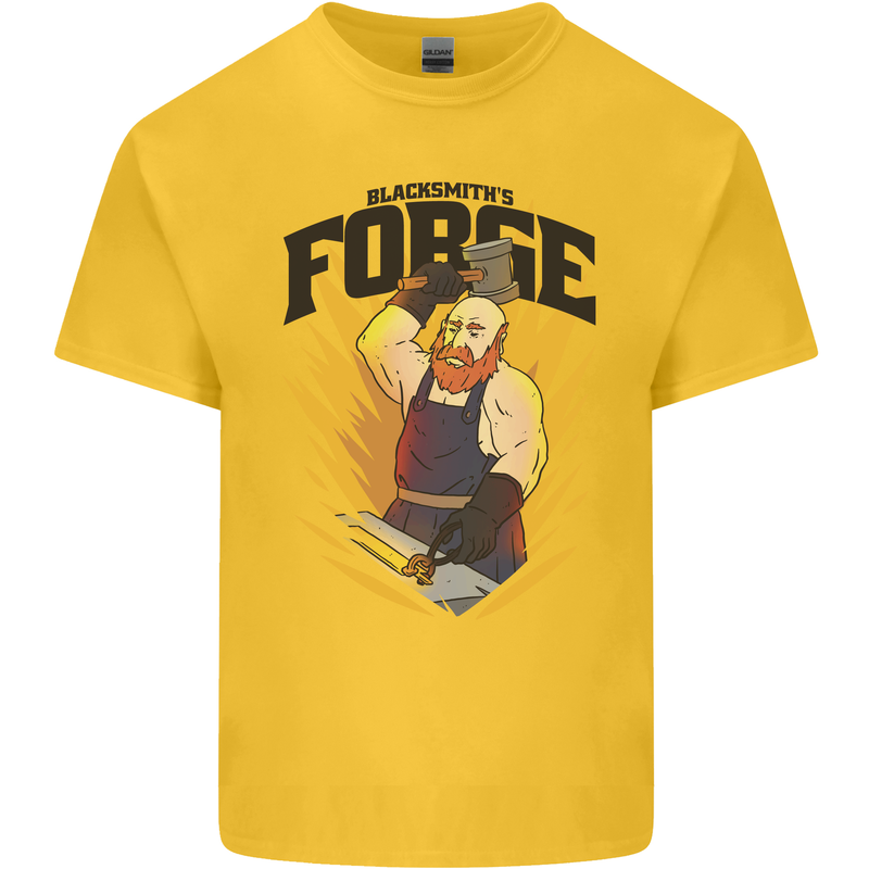 Blacksmiths Forge Kids T-Shirt Childrens Yellow