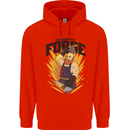 Blacksmiths Forge Mens 80% Cotton Hoodie Bright Red
