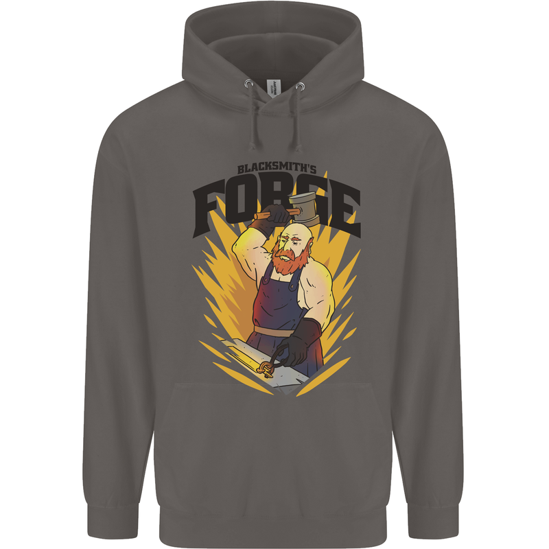 Blacksmiths Forge Mens 80% Cotton Hoodie Charcoal