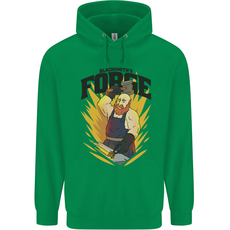 Blacksmiths Forge Mens 80% Cotton Hoodie Irish Green