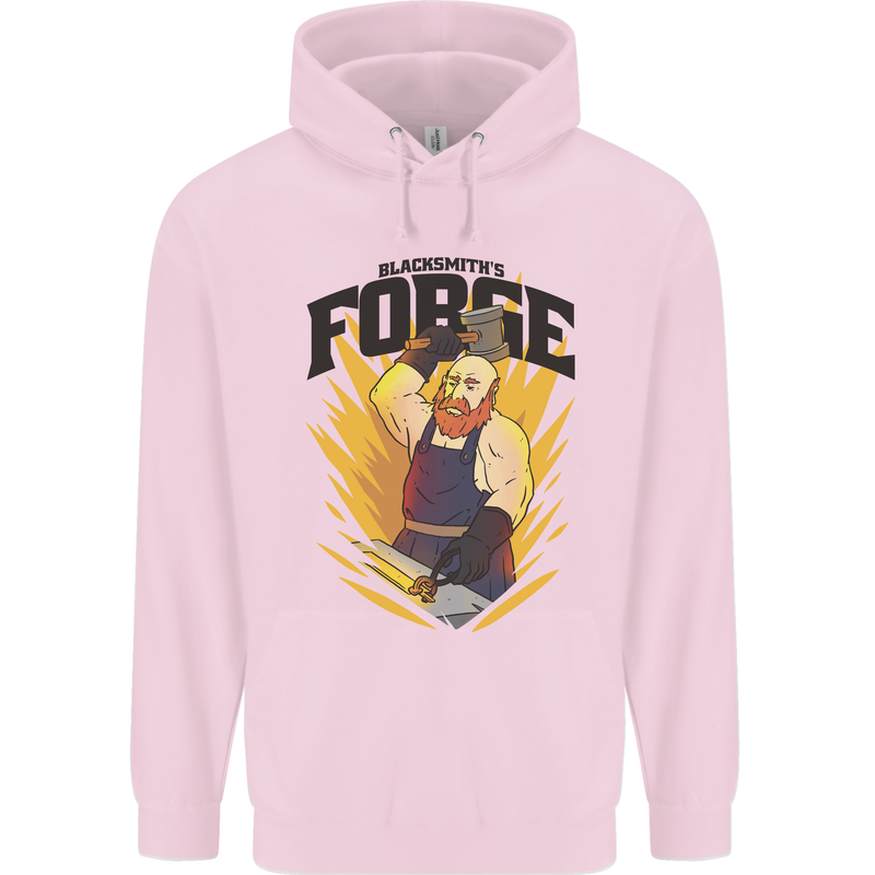 Blacksmiths Forge Mens 80% Cotton Hoodie Light Pink