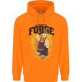 Blacksmiths Forge Mens 80% Cotton Hoodie Orange