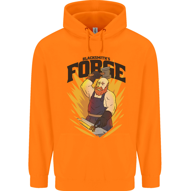 Blacksmiths Forge Mens 80% Cotton Hoodie Orange