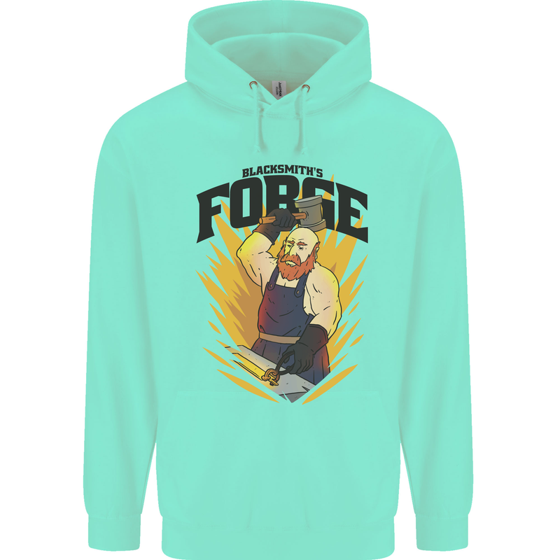 Blacksmiths Forge Mens 80% Cotton Hoodie Peppermint