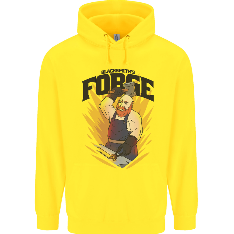 Blacksmiths Forge Mens 80% Cotton Hoodie Yellow