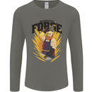 Blacksmiths Forge Mens Long Sleeve T-Shirt Charcoal