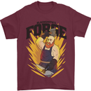 Blacksmiths Forge Mens T-Shirt 100% Cotton Maroon