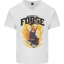 Blacksmiths Forge Mens V-Neck Cotton T-Shirt White