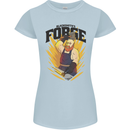 Blacksmiths Forge Womens Petite Cut T-Shirt Light Blue