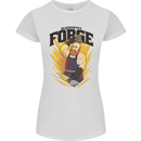 Blacksmiths Forge Womens Petite Cut T-Shirt White