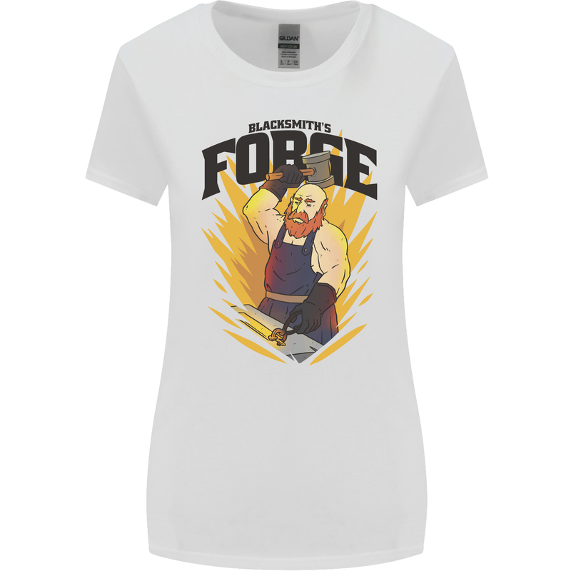 Blacksmiths Forge Womens Wider Cut T-Shirt White