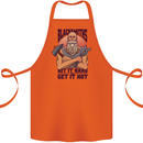 Blacksmiths Hit it Hard and Get it Hot Cotton Apron 100% Organic Orange